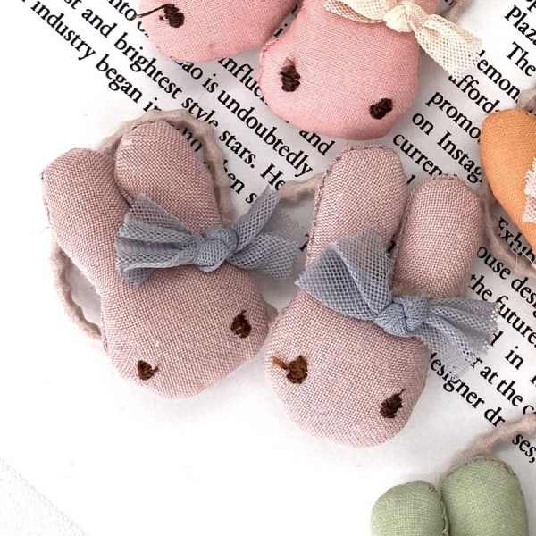 W! Accessories Ikat Rambut Anak Korea Handmade Kelinci (2pc) 61041600 - Dusty Pink