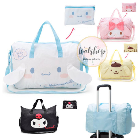 Walshop - Tas Travel Bag Premium Sanrio Melody Cinnamoroll Pompompurin - TPS006