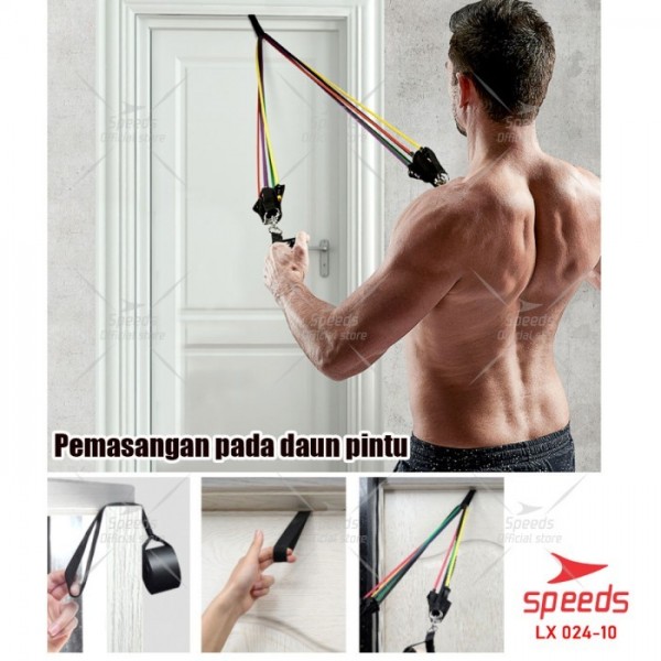 SPEEDS Tali Pembantu Fitness 11in1 Gym Power Resistance Bands 024-10 - 024-10
