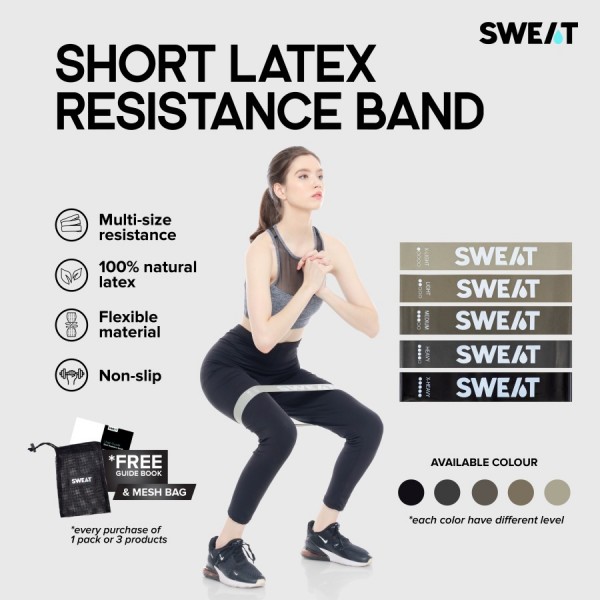 SWEAT SHORT LATEX RESISTANCE BAND | KARET ELASTIS TENSION YOGA PILATES