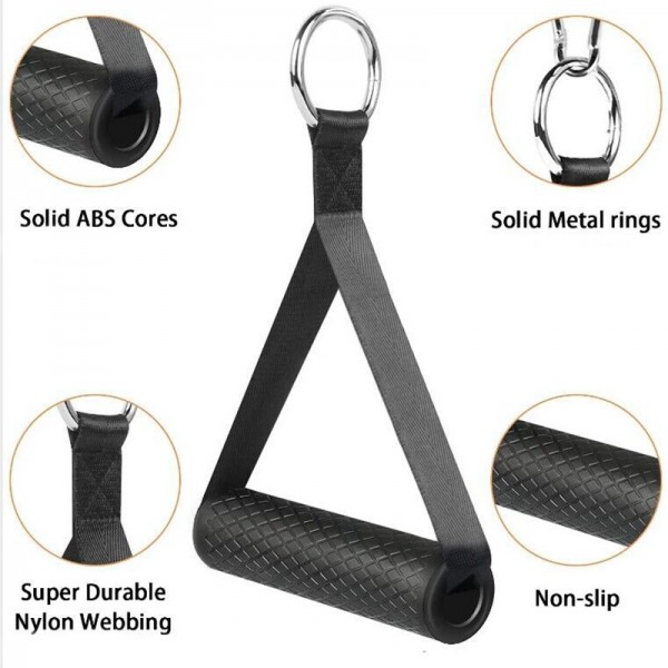 Handle Resistance Band Anti Selip / Pegangan Gym Karet Nylon - 2Pcs