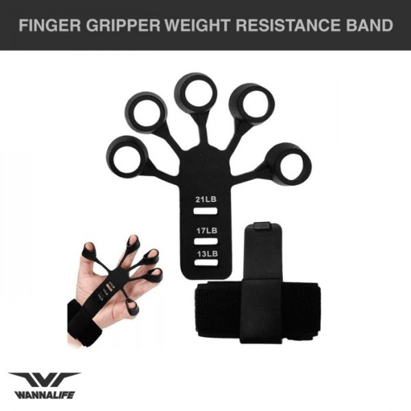 Finger Gripper Resistance Band Wannafit Hand Trainer Tension 6 Level