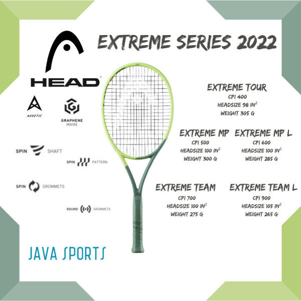 Raket Tenis Head Extreme TOUR MP L TEAM L 2022 Auxetic M Berrettini - TOUR - 305g