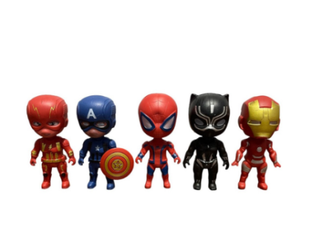 Mainan Anak AVENGERS MINI ISI 5PCS Robot Super Hero Figure Set
