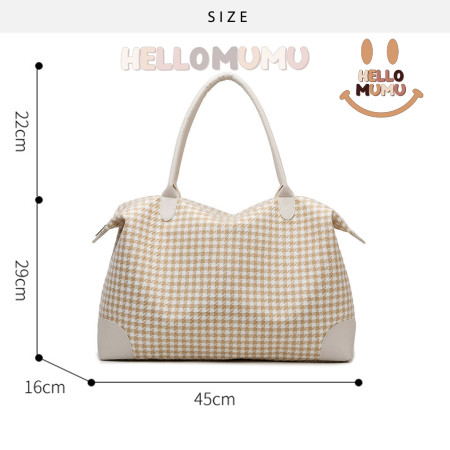 Hellomumu Houndstooth Bag Travel HM1072