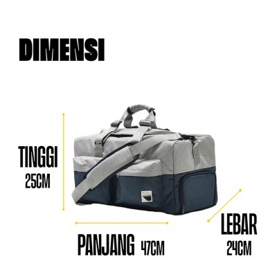 Scratchline Go Trip 3 Way Travel Bag Misty Navy