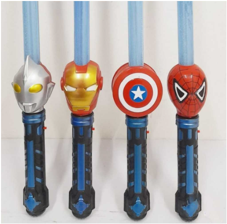 Mainan PEDANG SUPERHERO Lampu biru glossy starwars heroes avengers