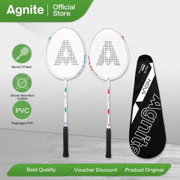 Agnite Badminton Racket / Raket Bulu Tangkis Berkualitas Isi 2 F2110