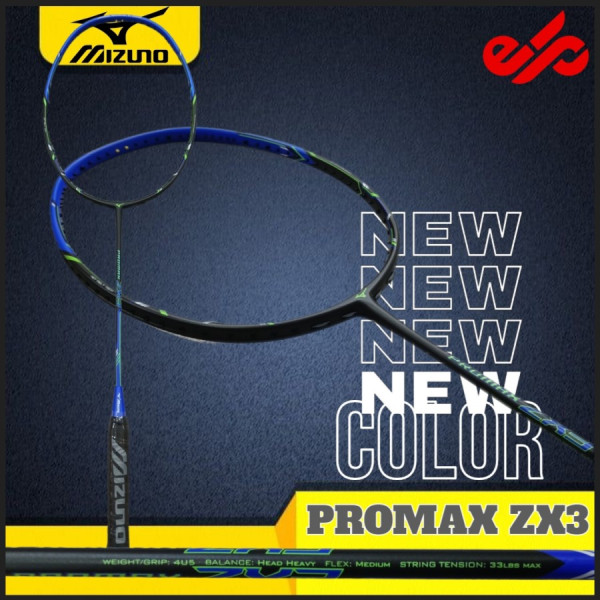Raket Badminton Mizuno Promax ZX3 Bulutangkis - BLACK/ YELLOW, RAKET ONLY