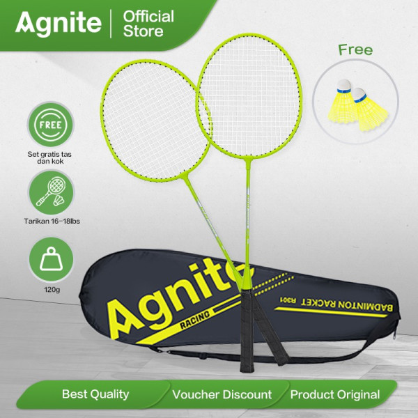 Agnite Raket Bulutangkis/Iron-Detached Badminton Racket Isi 2 ER301