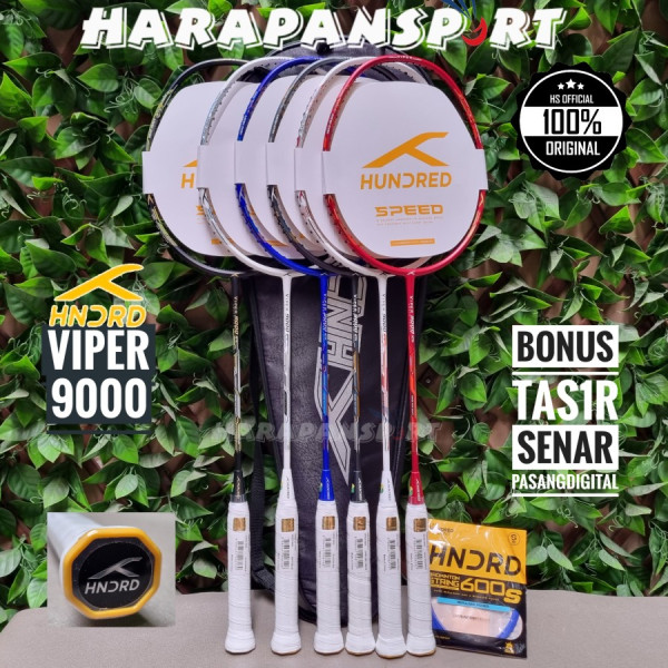 RAKET BADMINTON HUNDRED VIPER 9000 ATTACK ATTK HNDRD ORIGINAL 100%