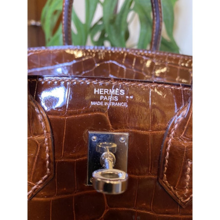 Hermes Birkin 25 Bordeaux Crocodile Niloticus PHW