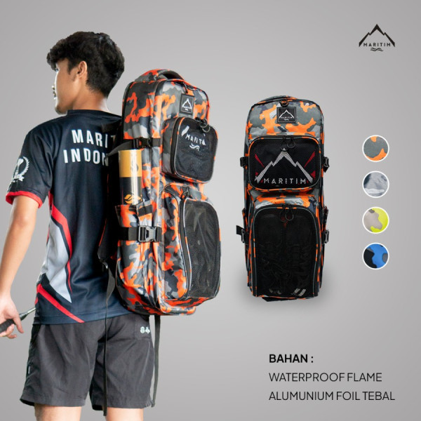 Premium Series - Tas Badminton Maritim Full Function Allumunium Foil - Fire Flame