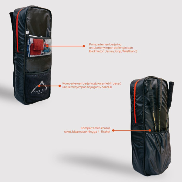 Tas Badminton Maritim Ekonomis Full Function