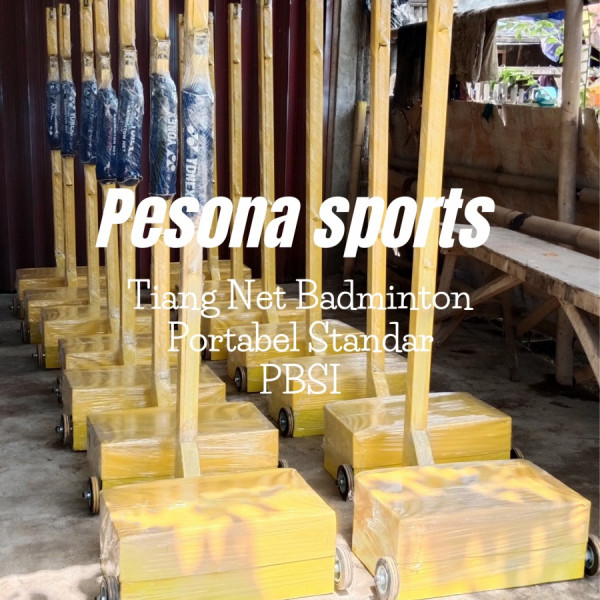 tiang net badminton portable