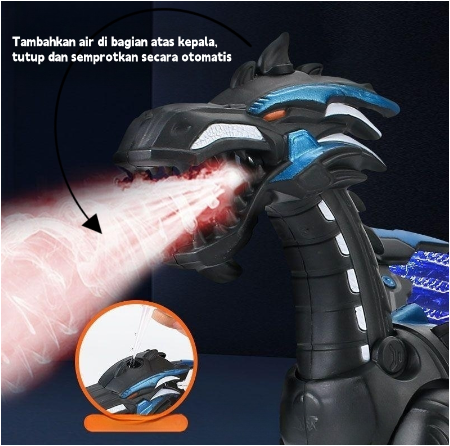 Mainan Dinosaurus Dinosaurus Otomatis/Spray Dragon Mengeluarkan Asap
