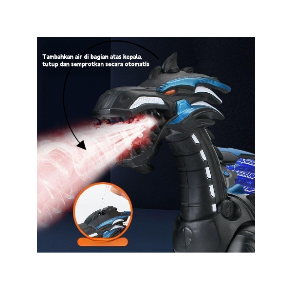 Mainan Dinosaurus Dinosaurus Otomatis/Spray Dragon Mengeluarkan Asap