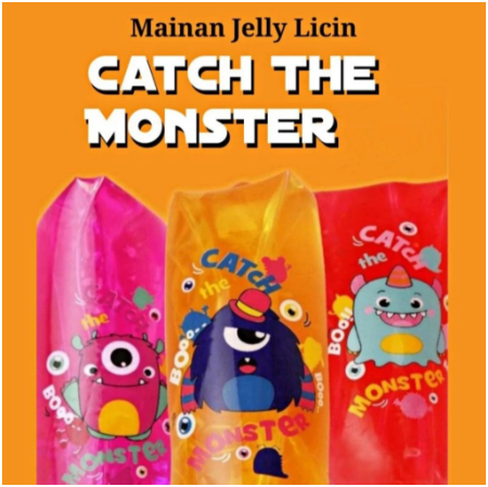 Mainan Anak Catch The Monster Jelly / Water Snake Toys Mainan Anak Jelly Monster Air Squishy Slime