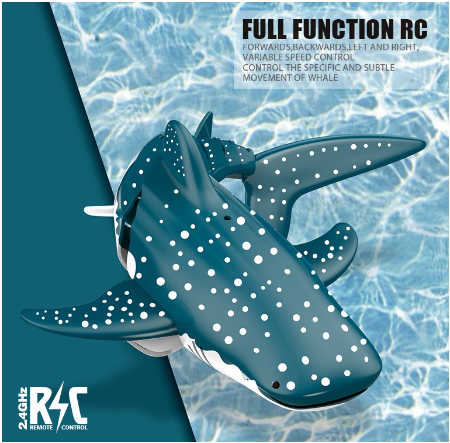 RC WHALE SHARK MAINAN IKAN HIU CHARGER