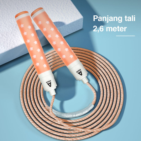 Agnite Jump Rope / Skipping Rope / Tali Lompat Tali Warna Lucu Kualitas Tinggi F4009