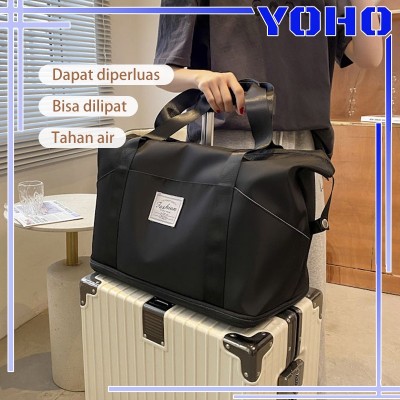 Tas Travel Foldable Waterproof Travel Storage Bag berkapasitas besar - Black