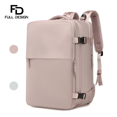 FULL DESIGN Romy Tas Travel Wanita Ransel 40 L 15.6 inch Laptop Backpack Traveling Nylon Waterproof Premium