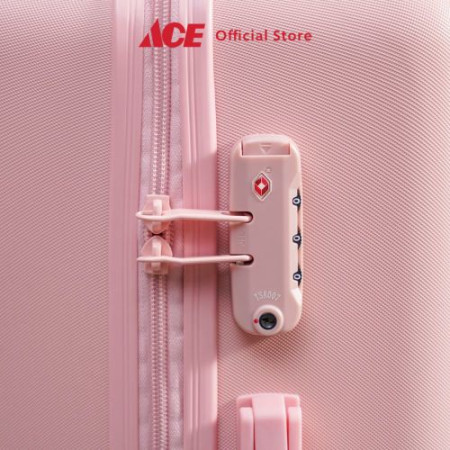 Ace Supercase 24 inci Marshmallow Koper Abs Tsa Lock - Pink Hardcase Luggage Koper Bagasi