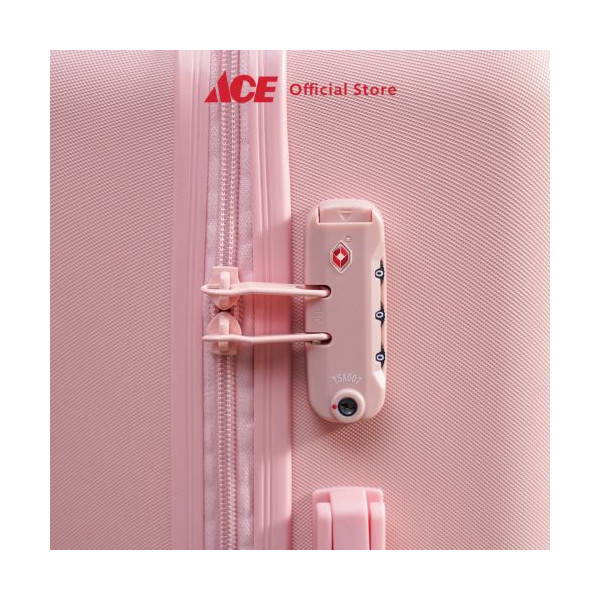 Ace Supercase 24 inci Marshmallow Koper Abs Tsa Lock - Pink Hardcase Luggage Koper Bagasi