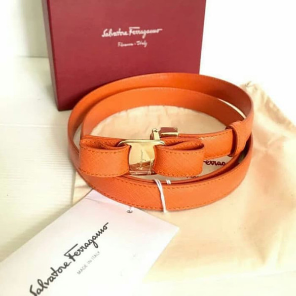 Salvatore Ferragamo Belt Orange GHW