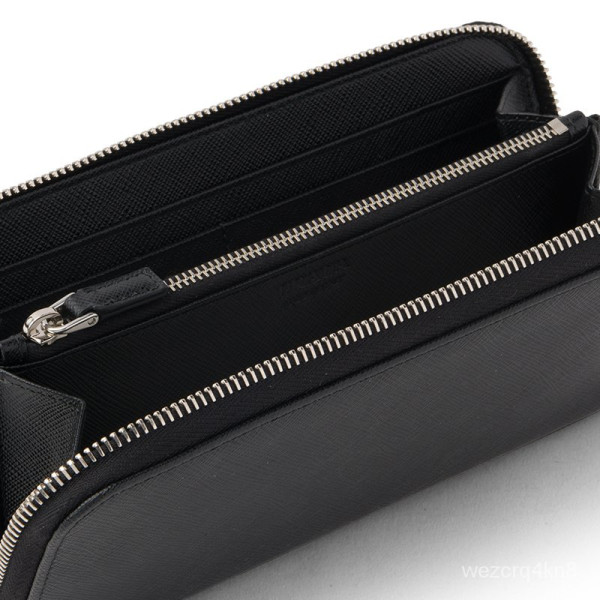 Prada/Prada Pria Saffiano Dompet Kulit Ioa6