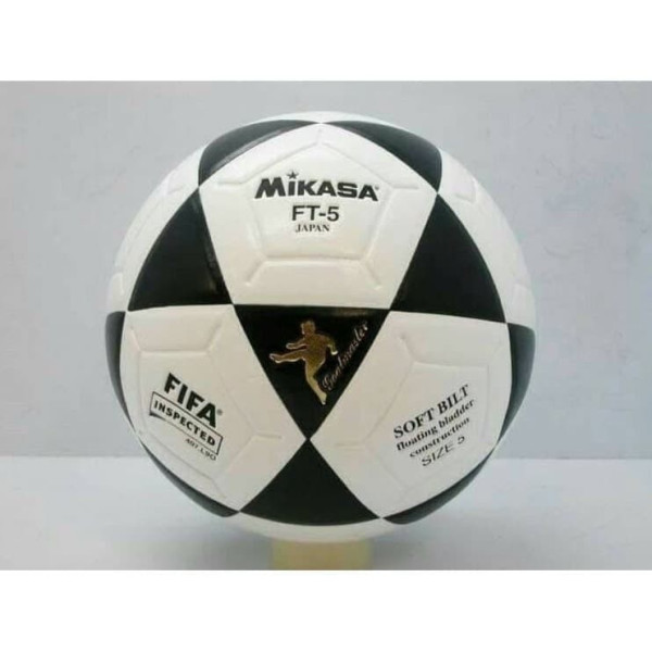 BOLA KAKI SIZE 5 - BOLA SEPAK MIKASA FT5 MODEL TEMPEL MOTIF SEGITIGA