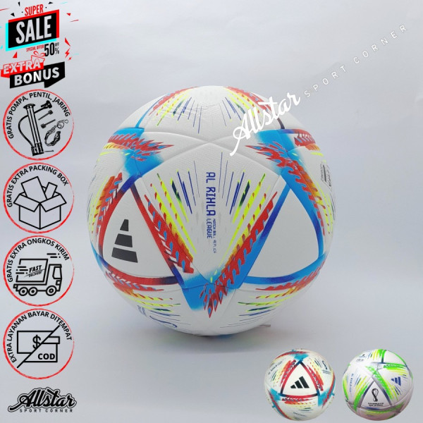 Bola sepak ORlGlNAL ADlDAS Al-RIHLA worldcup 2022 bola kaki original i - AL-RIHLA BIRU