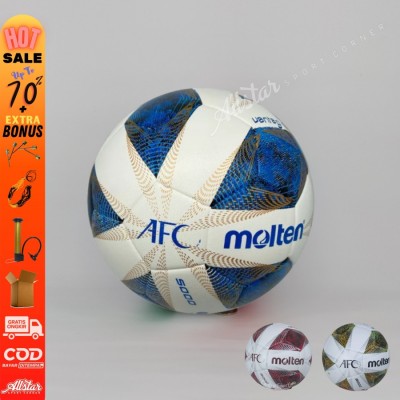 Bola sepak ORIGINAL MOLTEN AFC 5000 bola kaki original size 5 - AFC5000 BIRU