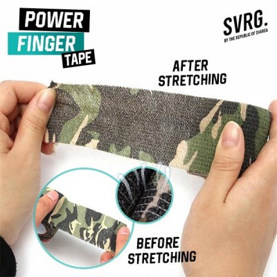 Svarga Finger Tape - Kinesio Tape - Wrist Tape - Perban Jari - Camo Black, Finger Tape