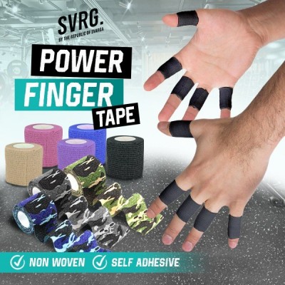 Svarga Finger Tape - Kinesio Tape - Wrist Tape - Perban Jari - Camo Black, Finger Tape