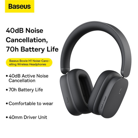 BASEUS BOWIE H1 HEADPHONE ANC HEADSET BLUETOOTH WIRELESS EARPHONE