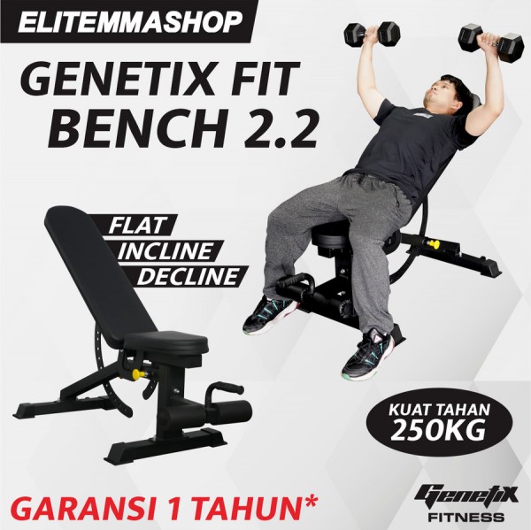GENETIX FIT FLAT INCLINE DECLINE BENCH 2.2