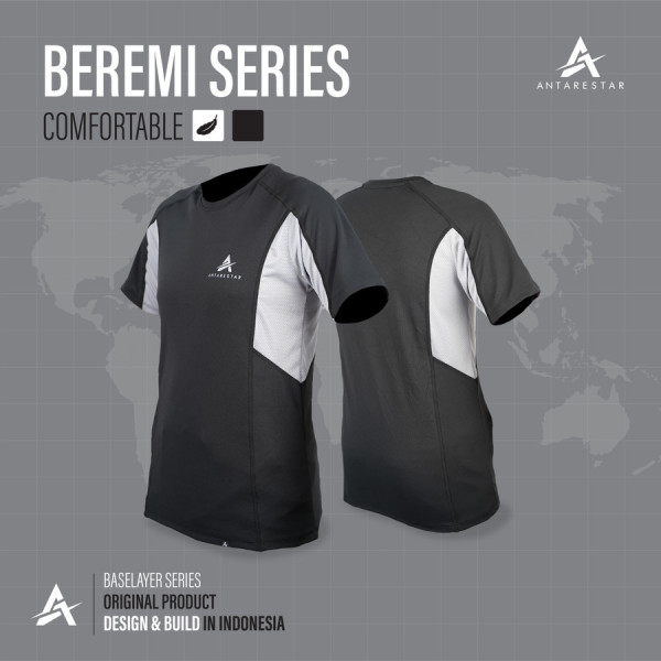 Kaos Baselayer Baju Olahraga Dri-fit Pria Lengan Pendek Antarestar