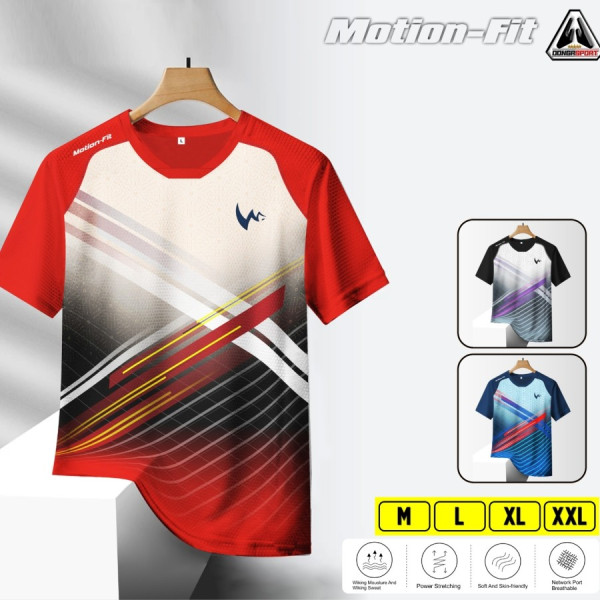 BLW Winstorm Morgan Baju Olahraga Dewasa Baju Badminton Volly Print