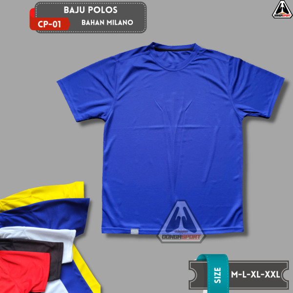 BAJU POLOS OLAHRAGA DRIFIT MILANO - MILANO-BIRU