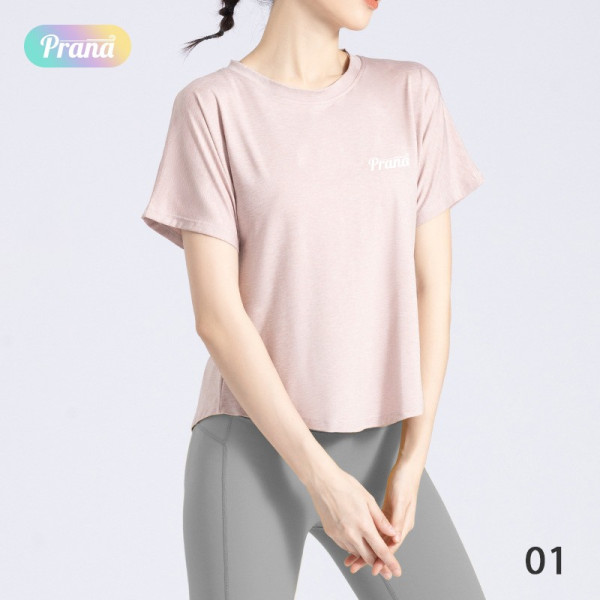 Prana Women Sportwear Quick Dry Baju Olahraga Yoga Cepat Kering - Pink