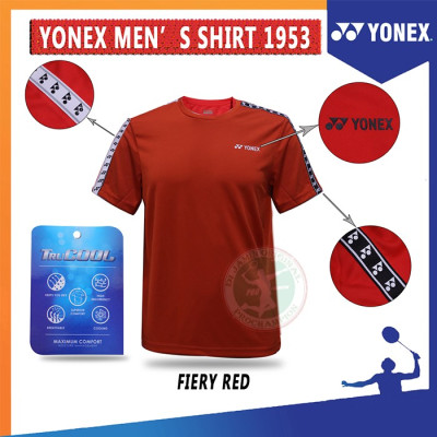 YONEX KAOS RM 1953 / RM1953 KAOS / BAJU / T-SHIRT OLAHRAGA ORIGINAL - FIERY RED