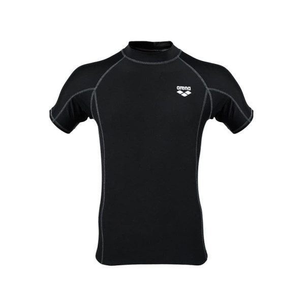 Arena Men's Swim T-Shirt BK AWW-E051 Baju Renang Pria Dewasa Hitam