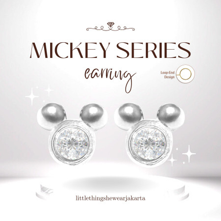 Littlethingshewear Anting Mickey Swarovski