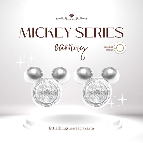 Littlethingshewear Anting Mickey Swarovski