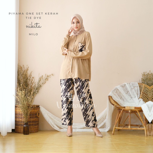 vSamantha - Pajamas Set / Piyama One Set Kemeja TieDye Nikita - Milo