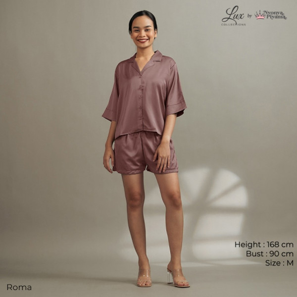Lux Nyonya Piyama Satin City Set (Roma) - Set HP, L