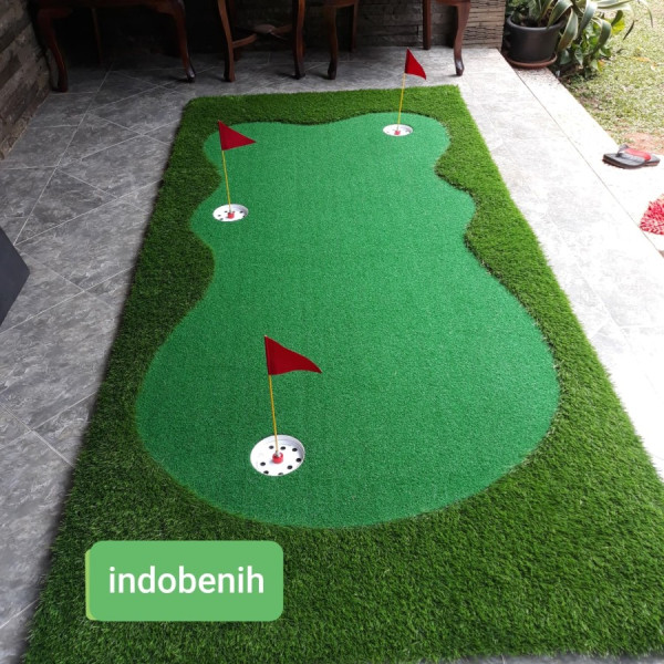 Putting green portable-lapangan golf mini 2m x 1m