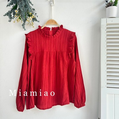 YURIM BLOUSE RUFFLE | Blouse Wanita Terbaru - Brick