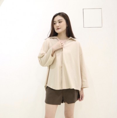 MSMO VINCI OVERSIZED SHIRT / Kemeja Oversized Wanita - KHAKI
